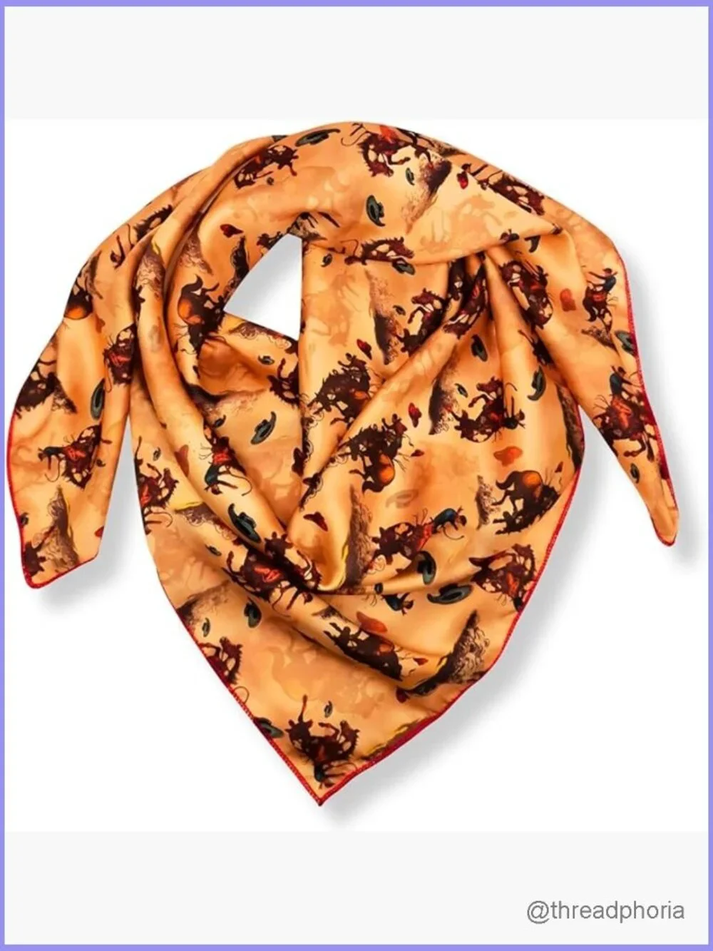 Silk Charmeuse Square Scarf 36 inch Western Bandana Neckerchief Wrap